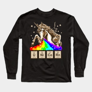 Chemistry unicorn pukes rainbow Long Sleeve T-Shirt